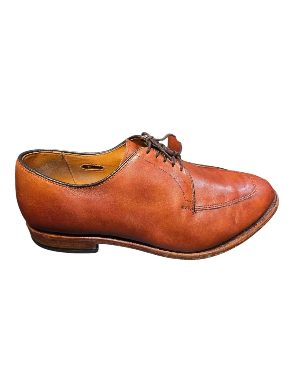 Allen Edmonds Delray Split Toe Derby Chili Leather 8.5 3E Wide Dress Shoes USA